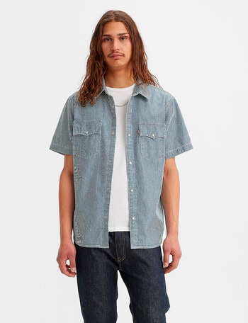 Levis Relaxed Fit Western Shirt, Mt Vander Railroad Stripe product photo