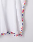 Wavetribe Cover Up With Pompom, White product photo View 02 S