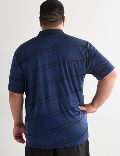 Gym Equipment King S Razor Short Sleeve Polo, Navy product photo View 02 L