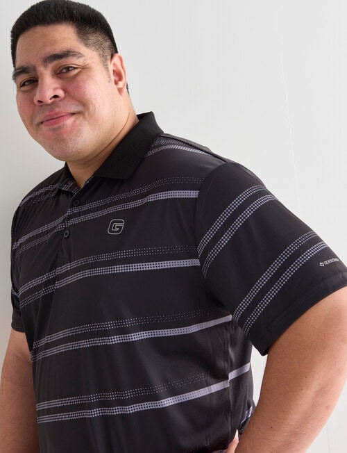 Gym Equipment Razor Short Sleeve Polo, Black product photo