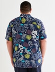 Tarnish Dragon Navy Shirt, Blue product photo View 02 S