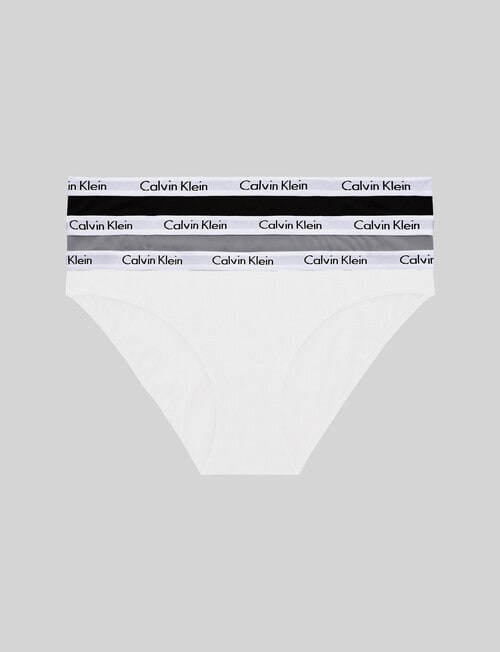 Calvin Klein Carousel Bikini Brief, 3-Pack, White, Grey & Black product photo