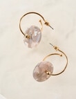 Whistle Accessories Circular Hoop Earrings, Seashell Tortoise product photo View 02 S