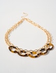 Whistle Accessories Double Layer Necklace, Sunset Tortoise product photo View 02 S