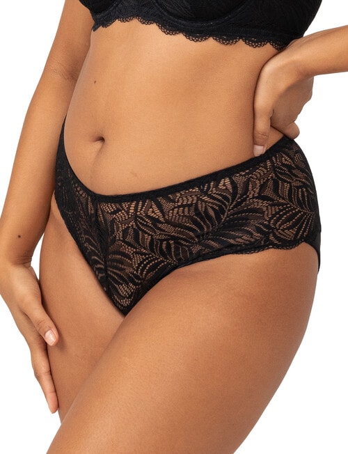 Triumph Essential Lace Maxi Brief, Black, 10-18 product photo View 03 L