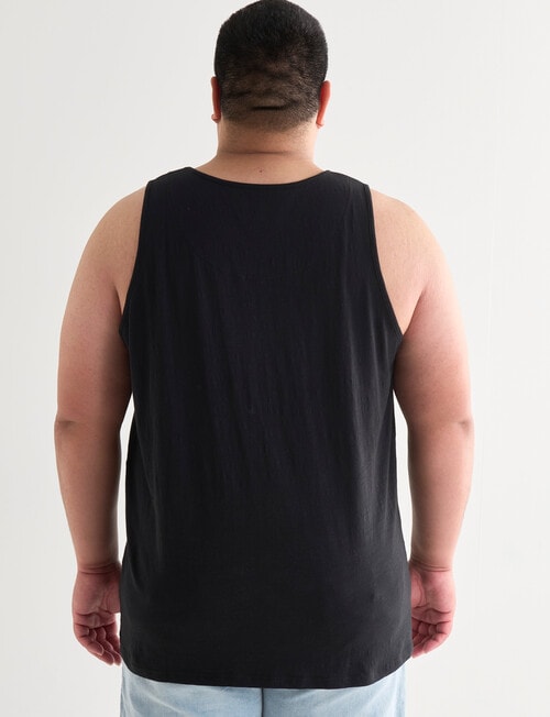 Gasoline King Size Slub Singlet, Black product photo View 02 L