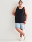 Gasoline King Size Slub Singlet, Black product photo View 03 S