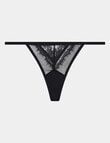 Me By Bendon Lacey Elyse Thong Brief, Black, S-XL product photo View 04 S