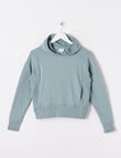 SUPERFIT GIRL Relax Pull-On Hoodie, Sage product photo