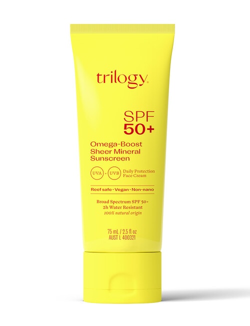 Trilogy Omega Boost Sheer Mineral Sunscreen SPF50+, 75ml product photo View 02 L