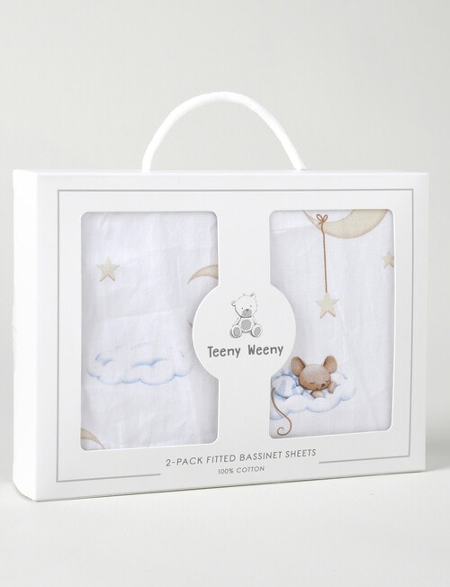 Teeny Weeny Bassinet Fitted Sheet, 2-Pack, Little Dreamer product photo