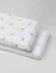 Teeny Weeny Bassinet Fitted Sheet, 2-Pack, Little Dreamer product photo View 02 S