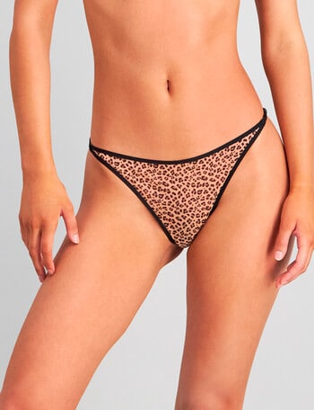 Me By Bendon Impression Thong Brief, Leopard Print, S-XL product photo