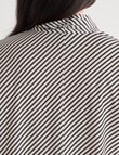Studio Curve Stripe Shell Top, Black & White product photo View 05 S