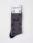 Mazzoni Cotton Dress Sock, Fishing, Grey product photo View 02 S
