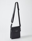Pronta Moda Astrid Flap Crossbody Bag, Black product photo View 02 S