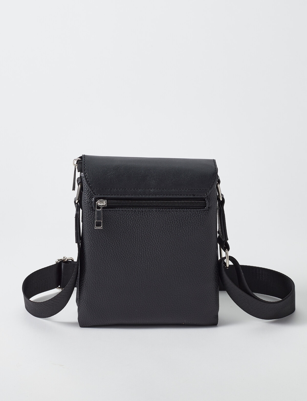 Pronta Moda Astrid Flap Crossbody Bag, Black - Handbags