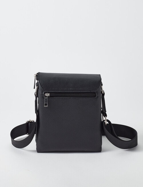 Pronta Moda Astrid Flap Crossbody Bag, Black product photo View 03 L