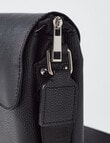 Pronta Moda Astrid Flap Crossbody Bag, Black product photo View 04 S