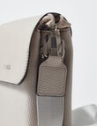 Pronta Moda Astrid Flap Crossbody Bag, Cool Grey product photo View 04 S