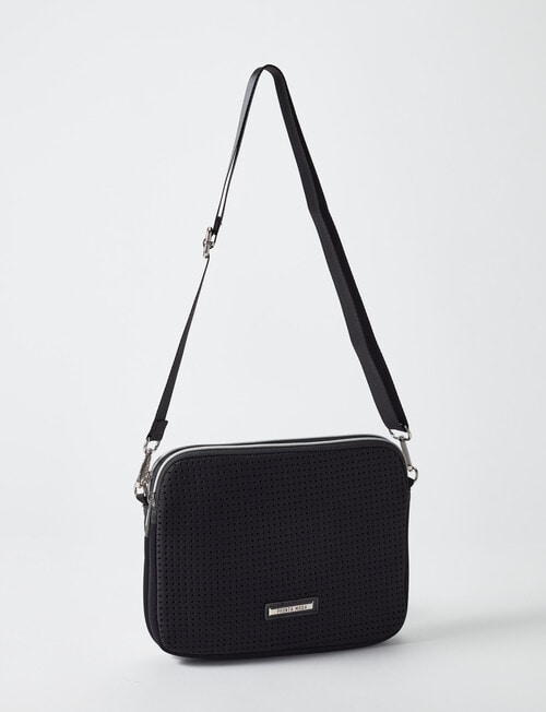 Pronta Moda Sailor Neoprene Crossbody Bag, Black product photo View 02 L