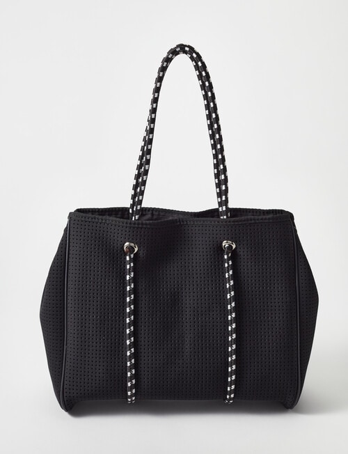 Pronta Moda Sailor Neoprene Shopper Bag, Black product photo View 02 L