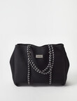 Pronta Moda Sailor Neoprene Shopper Bag, Black product photo View 03 S