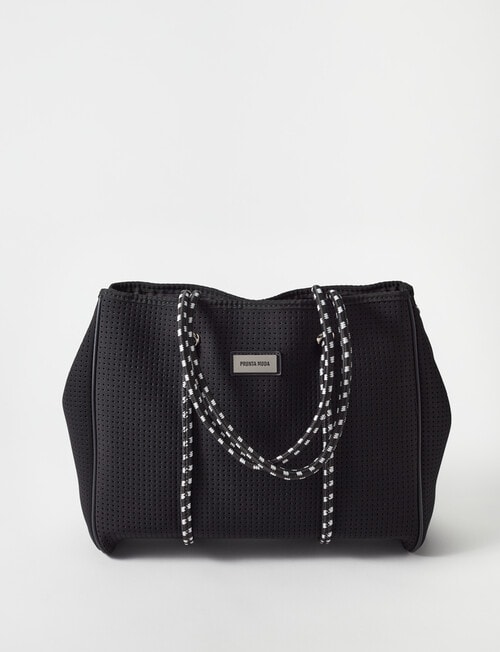 Pronta Moda Sailor Neoprene Shopper Bag, Black product photo View 03 L