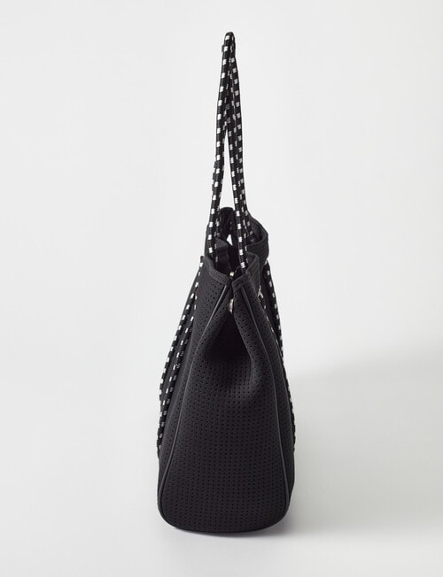 Pronta Moda Sailor Neoprene Shopper Bag, Black product photo View 04 L