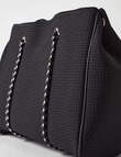 Pronta Moda Sailor Neoprene Shopper Bag, Black product photo View 06 S