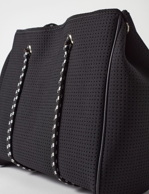 Pronta Moda Sailor Neoprene Shopper Bag, Black product photo View 06 L
