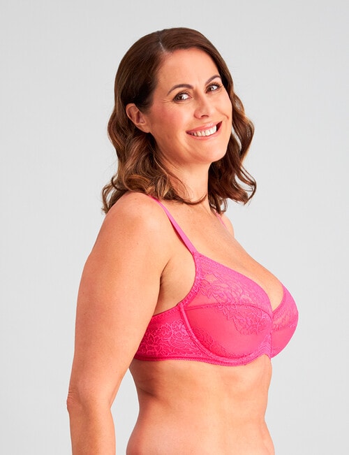Bendon Eternal Underwire Bra, Fuchsia Purple, B-E product photo View 03 L