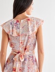 Whistle Spring Flowers Ruffle Wrap Dress, Peach product photo View 08 S