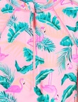 Wavetribe Flamingo Long Sleeve Rash Suit, Pink product photo View 02 S