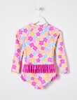 Wavetribe Summer Floral Long Sleeve Rash Suit, Pink product photo View 02 S