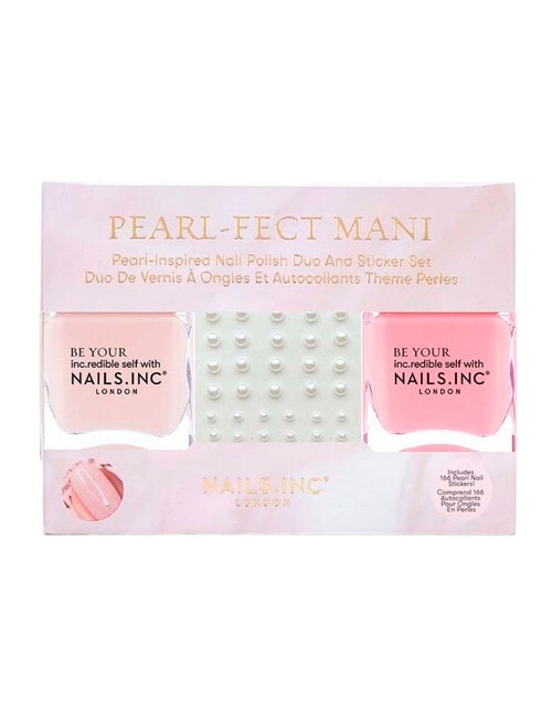 Nails Inc Pearl-Fect Mani Nail Polish Duo & Sticker Set product photo