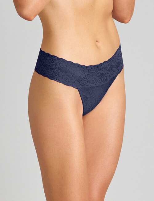 Bendon Lace Thong Brief, Medieval Blue, XS-2XL product photo View 02 L