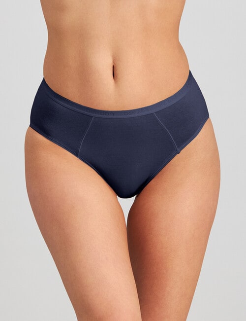 Bendon Body Cotton High Cut Brief, 2-Pack, Medieval Blue & Ink, S-XL product photo View 04 L
