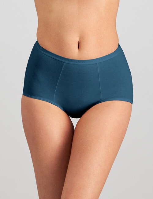 Bendon Body Cotton Trouser Brief, 2-Pack, Med Blue & Ink, S-XL product photo