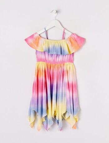 Mac & Ellie Tie Dye Viscose Dress, Pink product photo