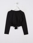 Dance Cross Over Wrap Cardigan, Black product photo View 02 S