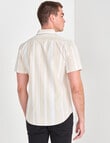 Tarnish Stripe Short Sleeve Shirt, Sand product photo View 02 S