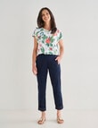 Ella J Roll-Up Pant, Navy product photo View 03 S