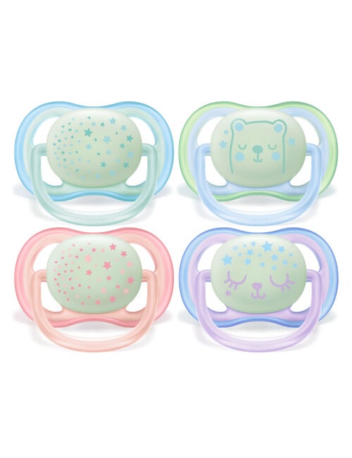 Avent Ultra Air Night Soother, 0-6m, 2-Pack, Assorted product photo