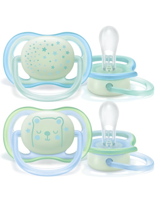 Avent Ultra Air Night Soother, 0-6m, 2-Pack, Assorted product photo View 02 L