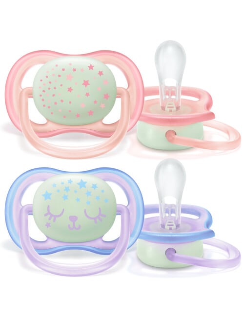 Avent Ultra Air Night Soother, 0-6m, 2-Pack, Assorted product photo View 03 L