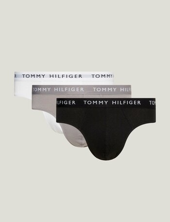 Tommy Hilfiger Brief, 3-Pack, Black, Grey & White product photo