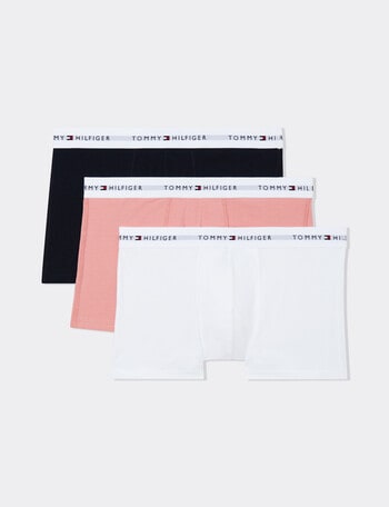 Tommy Hilfiger Cotton Trunk, 3-Pack, Black, Pink & White product photo