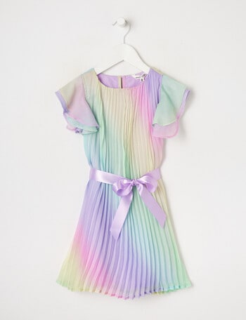 Mac & Ellie Formal Pleated A-Line Dress, Ombre product photo