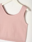 SUPERFIT GIRL Ribbed Seamless Crop Tank Top, Orchid product photo View 02 S